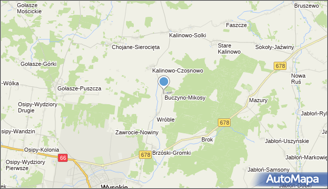 mapa Buczyno-Mikosy, Buczyno-Mikosy na mapie Targeo